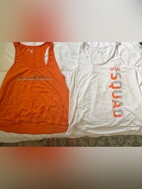 Orangetheory Orange & White Workout Tank Duo